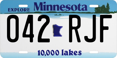 MN license plate 042RJF
