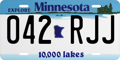 MN license plate 042RJJ