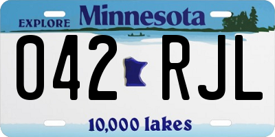 MN license plate 042RJL