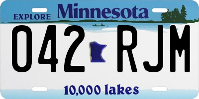 MN license plate 042RJM