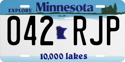 MN license plate 042RJP