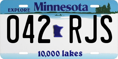 MN license plate 042RJS