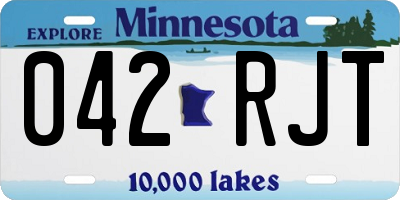 MN license plate 042RJT