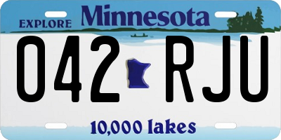MN license plate 042RJU