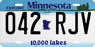 MN license plate 042RJV
