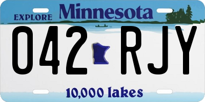 MN license plate 042RJY