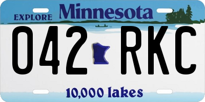 MN license plate 042RKC