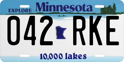 MN license plate 042RKE