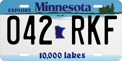 MN license plate 042RKF