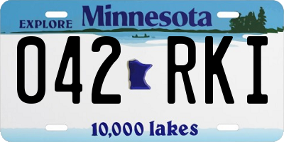 MN license plate 042RKI