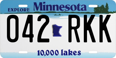 MN license plate 042RKK