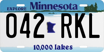 MN license plate 042RKL