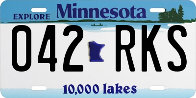 MN license plate 042RKS