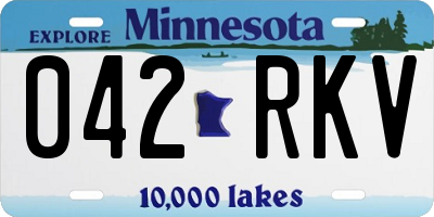 MN license plate 042RKV