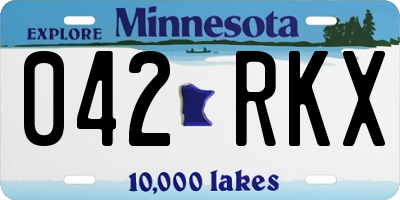 MN license plate 042RKX