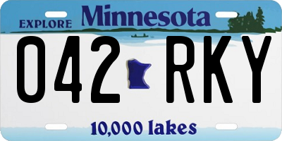 MN license plate 042RKY