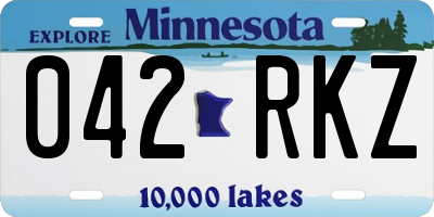 MN license plate 042RKZ
