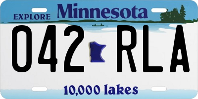 MN license plate 042RLA