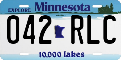 MN license plate 042RLC