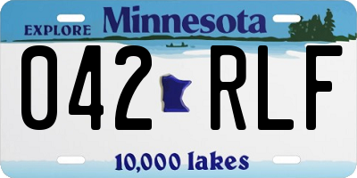 MN license plate 042RLF