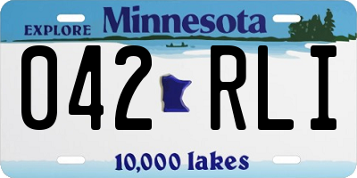 MN license plate 042RLI