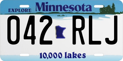 MN license plate 042RLJ
