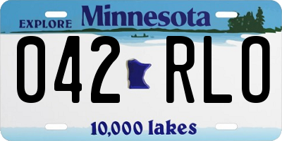 MN license plate 042RLO