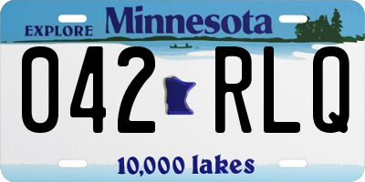 MN license plate 042RLQ