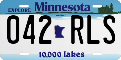 MN license plate 042RLS