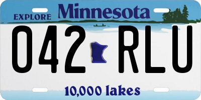 MN license plate 042RLU