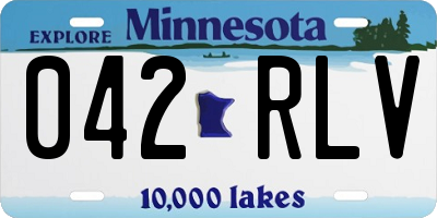 MN license plate 042RLV