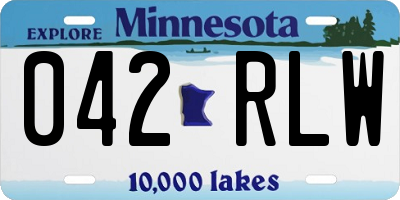 MN license plate 042RLW