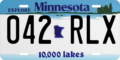 MN license plate 042RLX