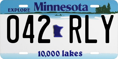 MN license plate 042RLY
