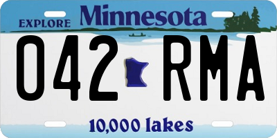 MN license plate 042RMA