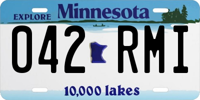 MN license plate 042RMI