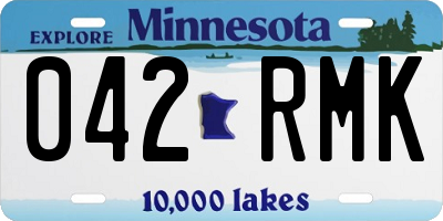 MN license plate 042RMK