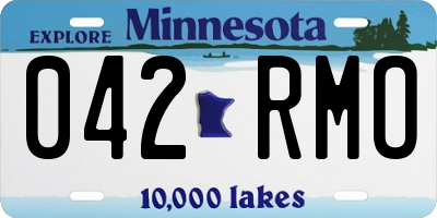 MN license plate 042RMO
