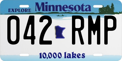 MN license plate 042RMP