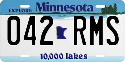 MN license plate 042RMS