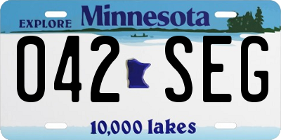 MN license plate 042SEG