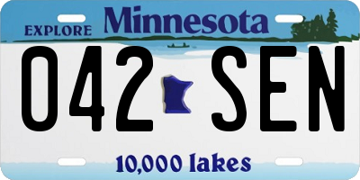 MN license plate 042SEN