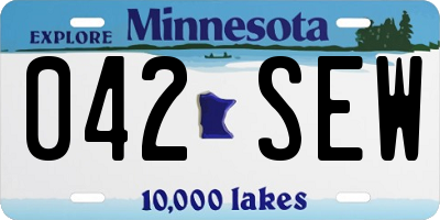 MN license plate 042SEW