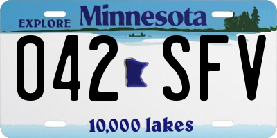 MN license plate 042SFV