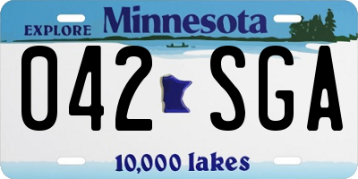 MN license plate 042SGA