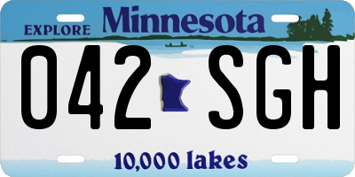 MN license plate 042SGH