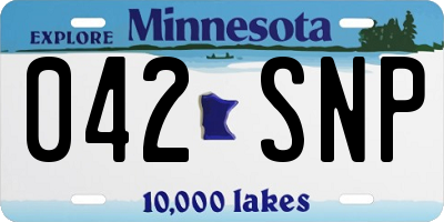 MN license plate 042SNP