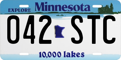 MN license plate 042STC