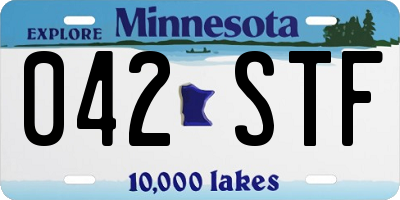 MN license plate 042STF