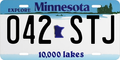 MN license plate 042STJ